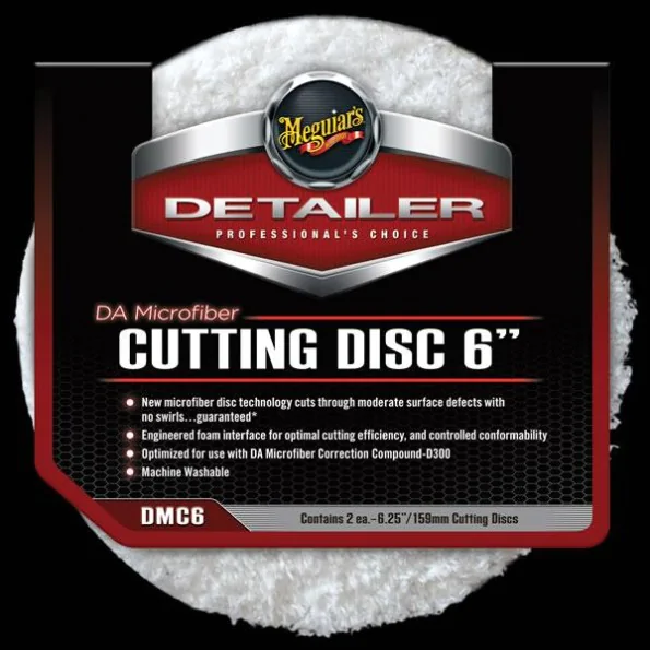  Meguiar's DA Microfiber Cutting Disc 6'' (2-pack) 