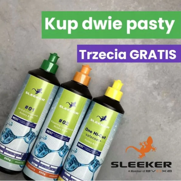  Zestaw past polerskich Sleeker 2+1 GRATIS 