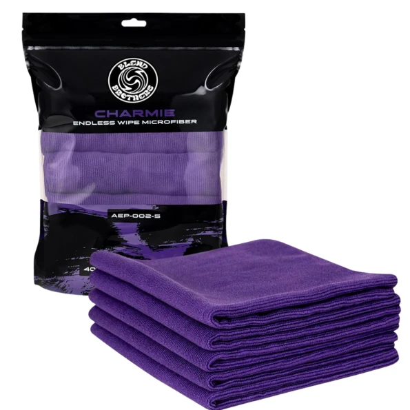  BlendBrothers CHARMIE Purple Endless Wipe Micorfiber 40x40cm 420gsm 5pack 