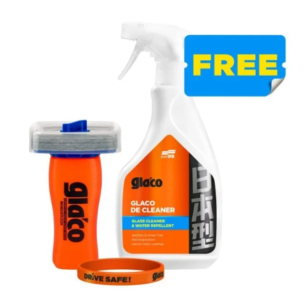  Soft99 Glaco DX + Glaco De Cleaner + Opaska DRIVE SAFE 