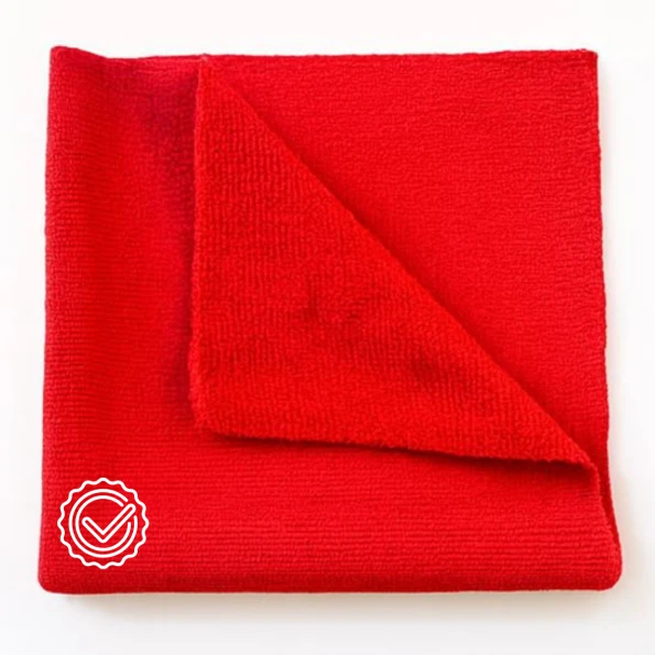  Clinic4car Mikrofibra 40x40 bez krawędzi 320g czerwona 