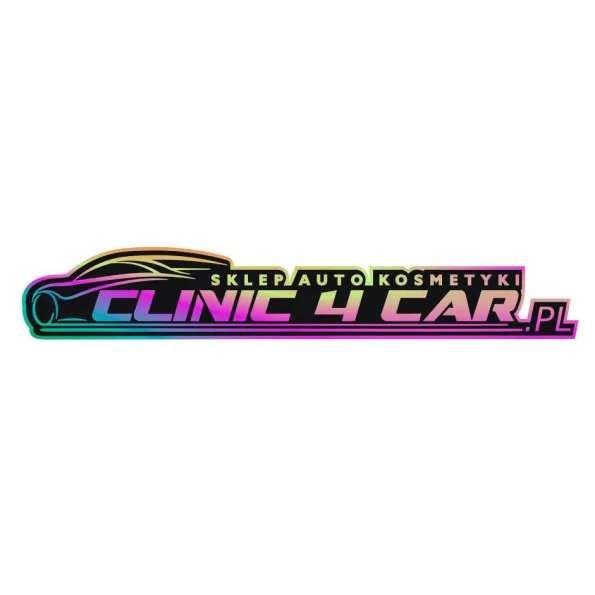  Clinic4car naklejka czarna holo 18x3cm 